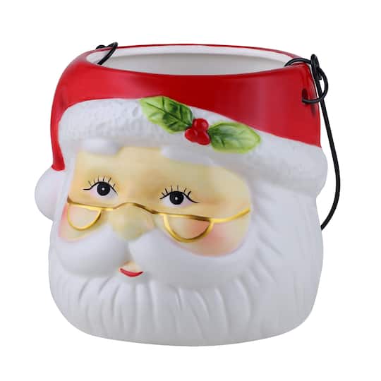 5" Santa Claus Nostalgic Ceramic Container